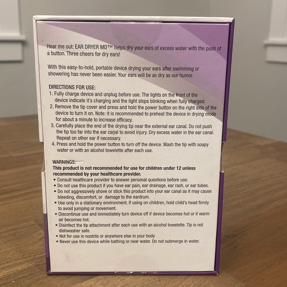 🎈Ear Dryer MD Electric Dries Excess Water After Swimming or Showering, New - Picture 11 of 14